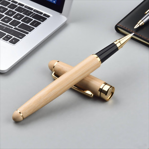 Kotak Pena Logo Kustom Berkualitas Tinggi, Pena Bolpoin Kayu Bambu untuk Pendidikan, Asuransi, Promosi, Hadiah Selamat Datang - Product Image 3