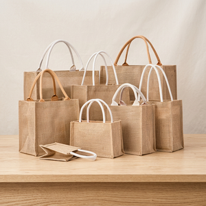 Custom Logo Jute <b>Bags</b> Personalized Printed Burlap Tote <b>Bag</b> Wholesale Customized Brand Name <b>Hessian</b> Handbags Manufacturer - Product Image 1