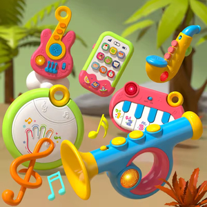 Nouvel instrument électronique de musique pour enfants, piano-guitare, instrument interactif familial, jouets de simulation musicale pour enfants - Product Image 1
