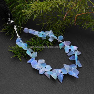 Siêu tuyệt vời tự nhiên ethiopian Opal đánh bóng thô lát hình dạng đá quý sợi <span class=keywords><strong>brads</strong></span> 8 inch bên thứ ba chứng nhận đám cưới - Product Image 3