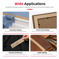 Ruban adhésif en papier kraft brun personnalisé Ginnva OEM, adhésif en caoutchouc, scellage robuste pour emballage de cartons, anti-décollement des bords, recyclable
