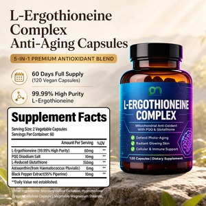 Cápsulas de L-Ergotioneína Compleja de Marca Privada OEM ODM, Suplemento Antioxidante Mitocondrial con PQQ y Glutatión - Product Image 2