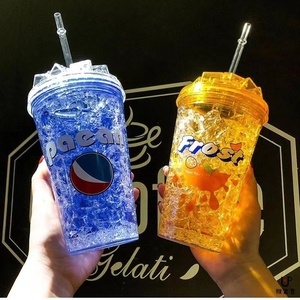 Vaso de Plástico de Doble Capa con Pajita para Bebidas Frías, Ideal para Estudiantes, con Aislamiento Térmico - Product Image 5