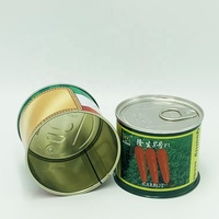 Boîtes de conserve en métal personnalisées par les fabricants Couvercle circulaire scellé facile à tirer pour l'emballage de boîtes de conserve de graines de carottes