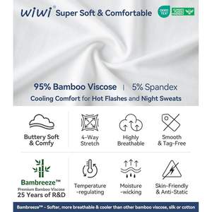 T-shirt décontracté d'été pour femme en viscose de bambou à col rond et manches courtes, basique et doux, idéal pour la détente ou comme pyjama, tailles S-XXL - Product Image 6