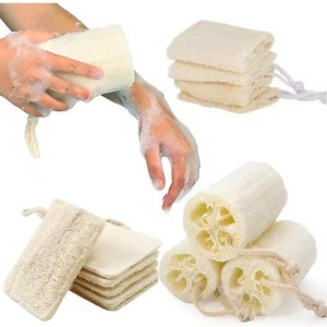 Facial Loofah Pads Different Size Round Complexion Natural Loofah Facial Discs <b>Exfoliating</b> Facial Loofah Skin Scrub Sponge - Product Image 6