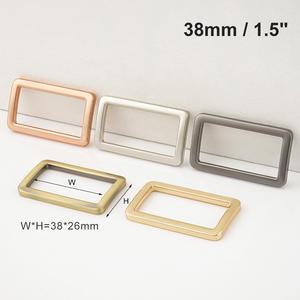 Tas Maken Benodigdheden Groothandel Hardware Handtassen 1.5 "Rose Goud D Ring 38Mm Vierkante Gesp Karabijnhaak Op Maat Verstelbare Gesp - Product Image 4