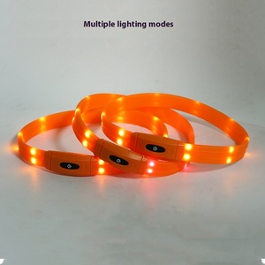 Custom Water Luminous <strong>Dog</strong> Safety Equipment Rechargeable LED Pet Neck <strong>Light</strong> Colorful Ribbon Solid Plastic <strong>Walking</strong> <strong>Dog</strong> <strong>Lights</strong> - Product Image 4