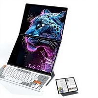 Ordinateur portable Intel multi-écrans, DDR5, pliable, double écran tactile, stockage SSD, garantie 1 an, Windows, corps métallique, UHD intégré, anglais