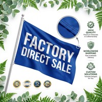 Fournisseur en gros de drapeaux personnalisés en polyester 3ft x 5ft pour entreprises, livraison rapide, prix bas, échantillon gratuit, en vente, populaire, pas cher Y