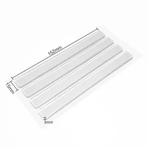 Bande de protection transparente autocollante en caoutchouc pour portes d'armoires, tampons anti-collision pour dessus de table en verre, patins antidérapants - Product Image 1