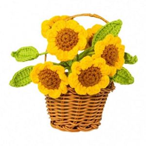 Poupées en crochet animales multicolores unisexes faites à la main pour la décoration de la maison, jouet en peluche doux et certifié sûr pour les enfants de 0 ans et plus - Product Image 1