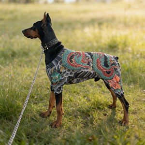 ชุดจั๊มสูท<span class=keywords><strong>ลา</strong></span>ยสักสำหรับสัตว์เลี้ยง - ชุดป้องกันแสงแดดสำหรับสุนัข ระบายอากาศได้ดี น้ำหนักเบา คุณภาพส่งออก - Product Image 3