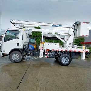 Camionnette Isolée avec Grue et Plateforme Élévatrice 1SUZU NPR ELF 700P 4WD 12 mètres - Product Image 5
