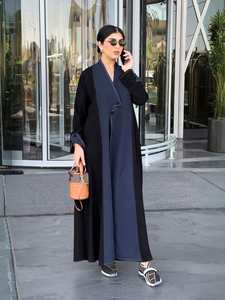 Chaqueta de Traje Musulmán Negra de Alta Calidad, Estilo Abrigo Largo, Diseños de Abaya, Abrigo de Abaya Turco Personalizado para Mujeres Musulmanas - Product Image 4