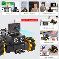 Yahboom 4WD Roboduino V2 AI Robot Voiture Kit Mecanum Roue Avec ESP32 WiFi Caméra pour STEM Jouet Éducatif DIY Projet