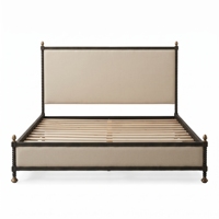 Lit Victoria en tissu Belgrave, lit capitonné de luxe, lit king-size ou queen-size, hôtel, villa, vente en gros sur mesure