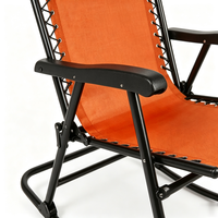 Nouvelle conception de chaise à bascule pliable d'extérieur, écologique, avec structure en acier inoxydable, confortable et moelleuse, fauteuil inclinable zéro gravité