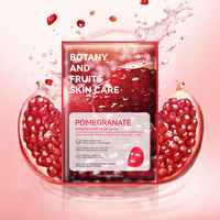 Masker wajah, ekstrak tanaman alami kecantikan wajah lidah buaya delima anggur buah oranye melembabkan melembabkan memutihkan memelihara lembar masker wajah