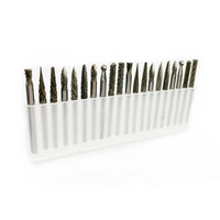 20 pièces 3*3 lime rotative en carbure 1/8 pouces 3mm diamètre de tige 3mm perceuse abrasive coupe tête de gravure pour le travail du bois