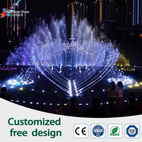Prix de gros optimal Fontaine d'eau extérieure unique Fontaine de jardin musicale avec pompe DMX