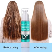 Traitement capillaire à l'huile d'argan en marque propre, 50 ml, sérum réparateur, renforce, hydrate, extrait de plantes naturelles pures, tous types de cheveux