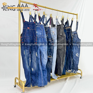 KungFu KingAAA Balles de vêtements de marque d'occasion pour femmes, Salopettes en jean vintage, Vêtements en gros en polyester/coton pour l'été - Product Image 2