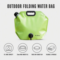 Sac à eau pliable 8L, conteneur de stockage en plastique épaissi portable pour le camping, les voyages en voiture