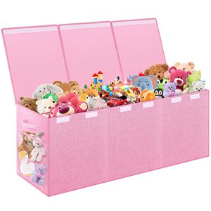 Caja de Juguetes Extra Grande, Desmontable, Rectangular, Plegable y Resistente, Organizador de Almacenamiento de 40x14x16 Pulgadas para Dormitorio de Niños y Niñas, Sala de Estar - Product Image 3