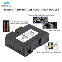 Module d'entrée de thermocouple à 16 canaux Modbus TCP Ethernet K/T/J Module de contrôle de température sur rail DIN d'isolement