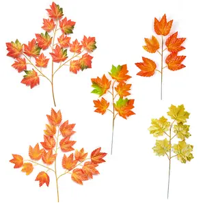 5 forks maple leaves wedding decorator artificial leaves for Wedding Decoration Supplies