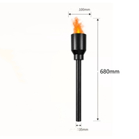 Lampe à motif torche pour concours de beauté, torches à flammes bleues pour défilés, lumières de feu de camp, accessoires de concert en extérieur, lumière à motif torche hibou forestier