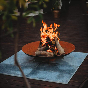 Brasero de Jardín Redondo Personalizado de Acero Corten para Leña, Brasero de Camping para Exteriores en Venta - Product Image 2