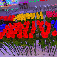 Grosir lampu dekorasi Festival dalam ruangan luar ruangan IP65 warna-warni LED Reed bunga buatan mawar lampu Tulip