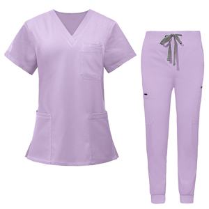 Conjunto de Uniforme Médico Unisex de Satén con Relieve, Manga Corta, para Uso Hospitalario, Marca Jinteng - Product Image 3