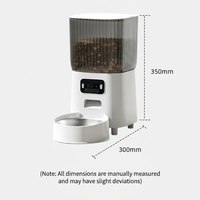 Distributeur automatique de nourriture pour animaux de compagnie en acier inoxydable 5L avec application/télécommande Wi-Fi, minuterie et caméra vidéo pour chats et chiens