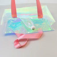 Bolsas de Regalo de PVC Holográficas de Alta Gama, Bolsas de Embalaje para Perfumes y Productos para el Cuidado de la Piel, Bolsas Personalizadas para Miembros de Hotel VIP, Bufanda, Velo