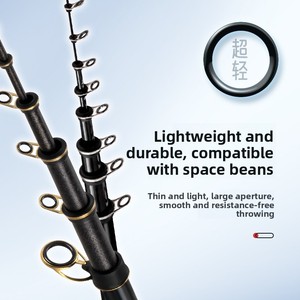 Beiming Carbon-Angelrute Nr. 3 & Nr. 5 für Weitwürfe, Hand- und Meeresangeln, mit Großen Ringen und Gleitspitze - Product Image 4