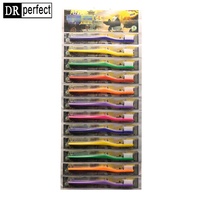 Brosse à dents jetable personnalisable pour adultes avec manche en plastique, poils moyens, pour soins bucco-dentaires à domicile (ODM/OEM)