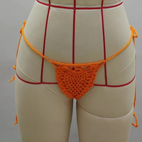 Bikini de plage en coton CROCHET Carnival, coton extrêmement sexy, mini micro bikini, fille sexy, string brésilien à nouer sur le côté, maillots de bain