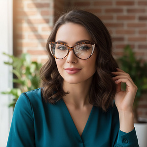 Gafas al por Mayor <span class=keywords><strong>Baratas</strong></span>, Gafas de Moda Retro con Marco Degradado, Gafas de Ojo de Gato, Gafas de Diseño con Protección Contra la Luz Azul para Juegos de Computadora - Product Image 2