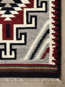 Alfombra de Lana de Estilo Bohemio con Diseño Geométrico Navajo, Alfombra de Color Tierra para Decoración del Hogar - Product Image 1