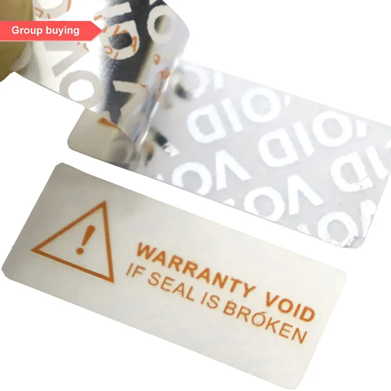 #Void label custom warranty void if removed tag hologram laser stickers label printing