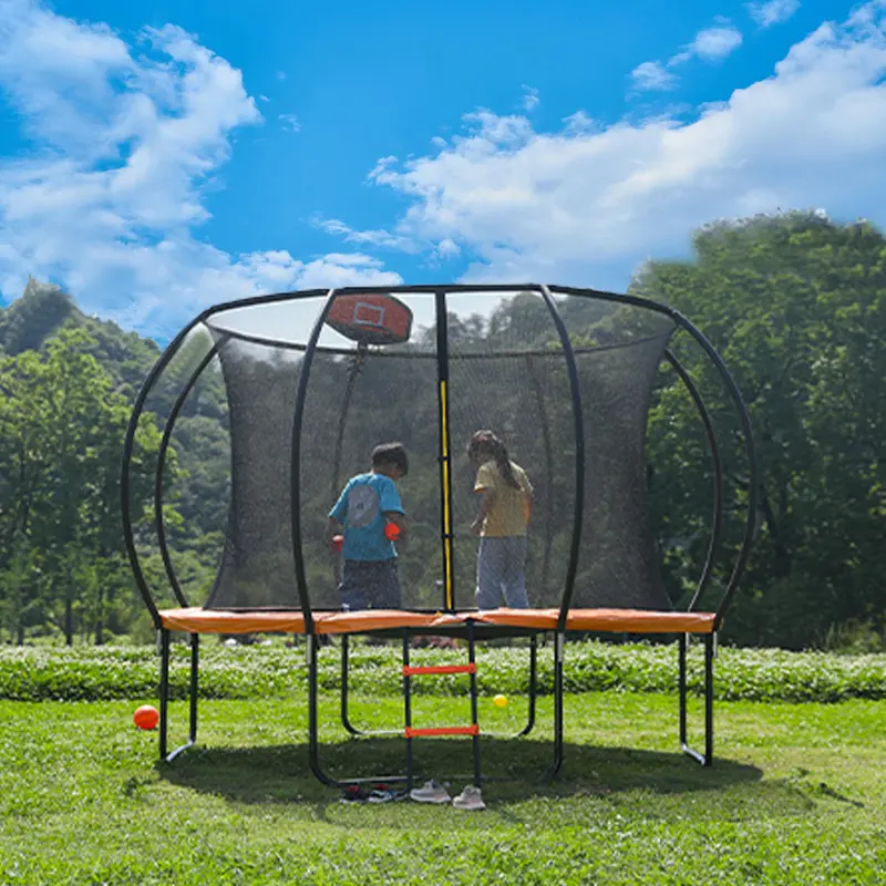 Zoshine Fabrikant Trampoline Ronde Grote Trampoline Outdoor Voor Kinderen Tuin Trampoline Met Net Ladder