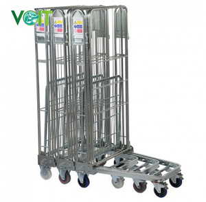 <span class=keywords><strong>Chariot</strong></span> logistique pliable galvanisé à fond en forme <span class=keywords><strong>de</strong></span> A Stockage <span class=keywords><strong>de</strong></span> <span class=keywords><strong>transport</strong></span> en acier pour manutention - Product Image 2