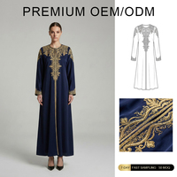 Robes longues formelles pour femmes, personnalisées OEM, pour usage quotidien ou de fête, avec manches, style musulman, sous marque privée
