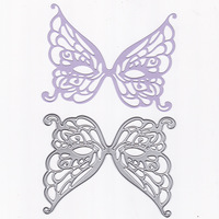 Nouvelles matrices de découpe en métal 3D en forme de papillon, pochoirs pour gravure et gaufrage pour scrapbooking et cartes DIY - Design floral argenté