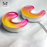 Letras de Canal 3D Personalizadas, Letras del Alfabeto de Goma de Color Caramelo, Letrero de Neón, Logotipo Personalizado, Letrero Acrílico