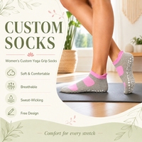 Nouvelles chaussettes de Pilates pour femmes - Design innovant, antidérapantes, respirantes, en maille, séchage rapide, pour le yoga et le sport, avec logo sur le corps de la chaussure