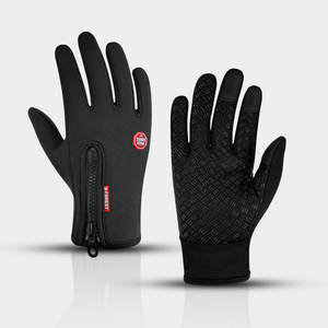 Guantes de ciclismo Derong, color negro y azul, unisex, con forro polar grueso, cálidos para ciclismo, uso en invierno y al aire libre - Product Image 3
